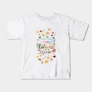 Autumn is coming! // Watercolour Lettering and illustration Kids T-Shirt